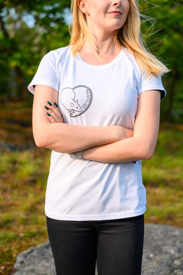 Vit T-shirt (Rak-modell)