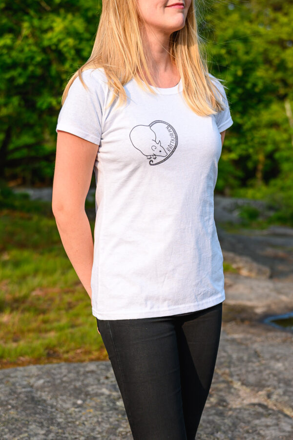 Vit T-shirt (Rak-modell) - Bild 2